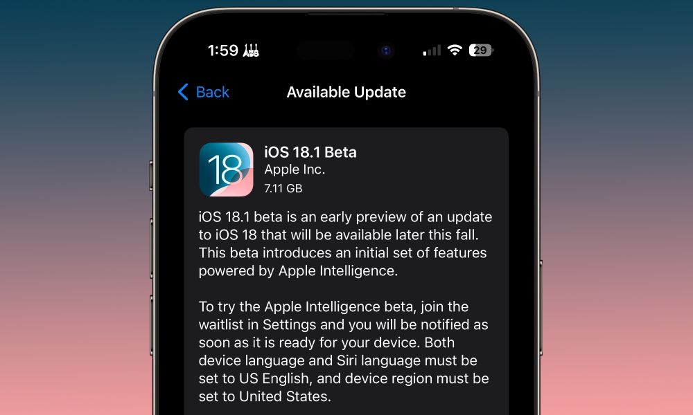 Apple Launches First Beta of iOS 18.1, iPadOS 18.1, and macOS Sequoia 15.1 with Apple Intelligence Features