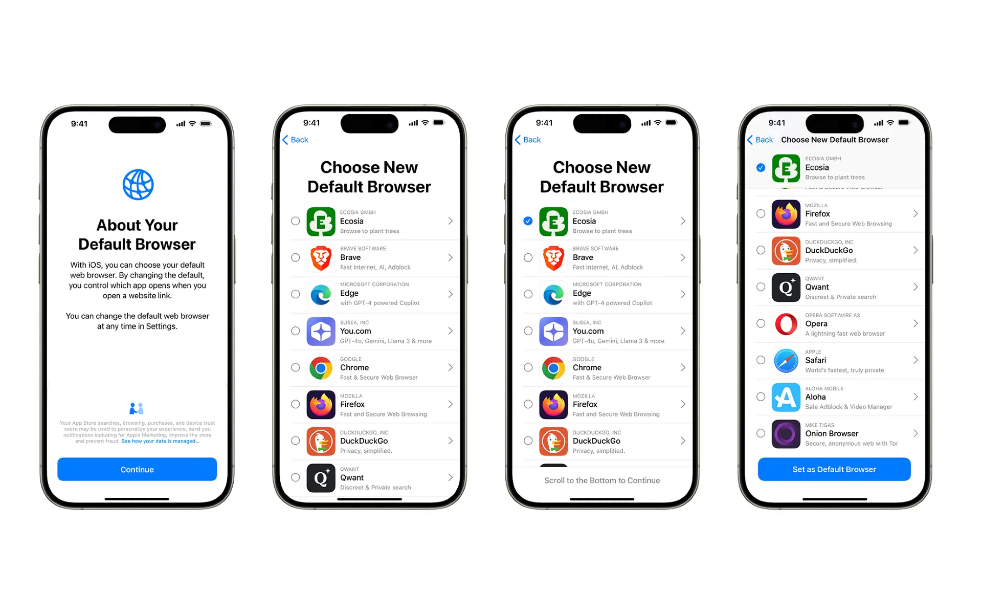 Apple to Introduce Default App Selection and New Browser Choice Features for EU Users